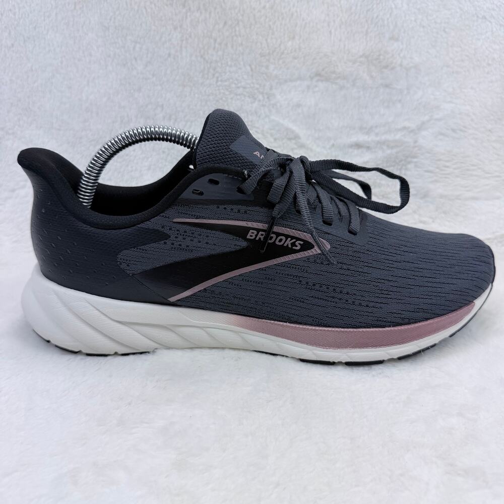 Brooks Anthem 7 Womens Running Shoes Black Grey Rose Gold Size 10 Neutral Shoe
